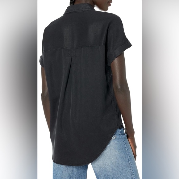 Daily Ritual | Women's Tencel Oversized Short-Sleeve Button-Front Shirt - Picture 2 of 11